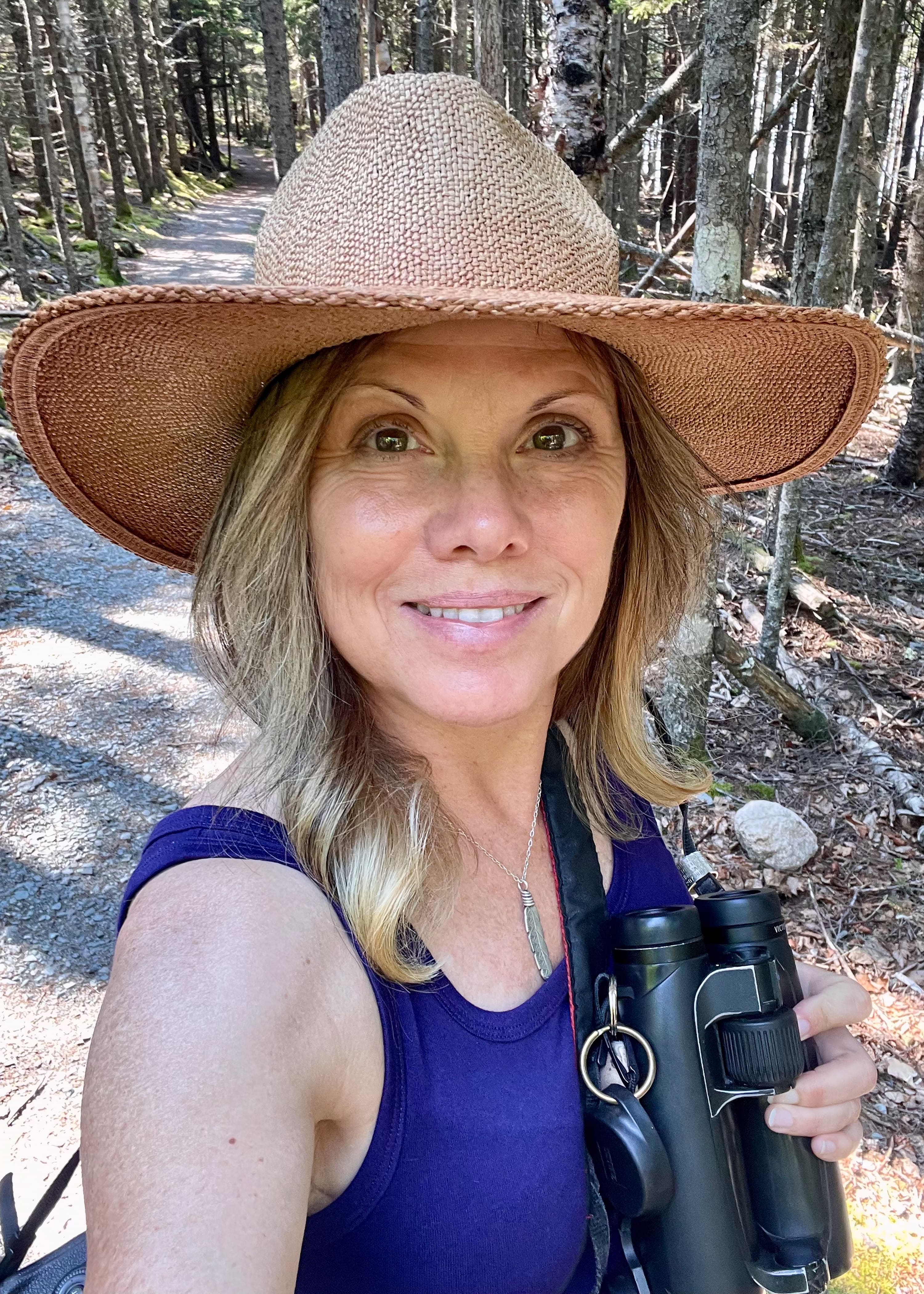 Holly Merker birding Acadia NP